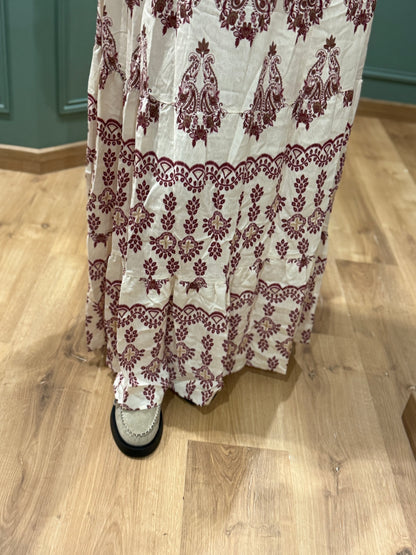 Robe longue bohème chic imprimée