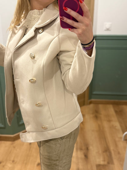 Veste officier chic à double boutonnage